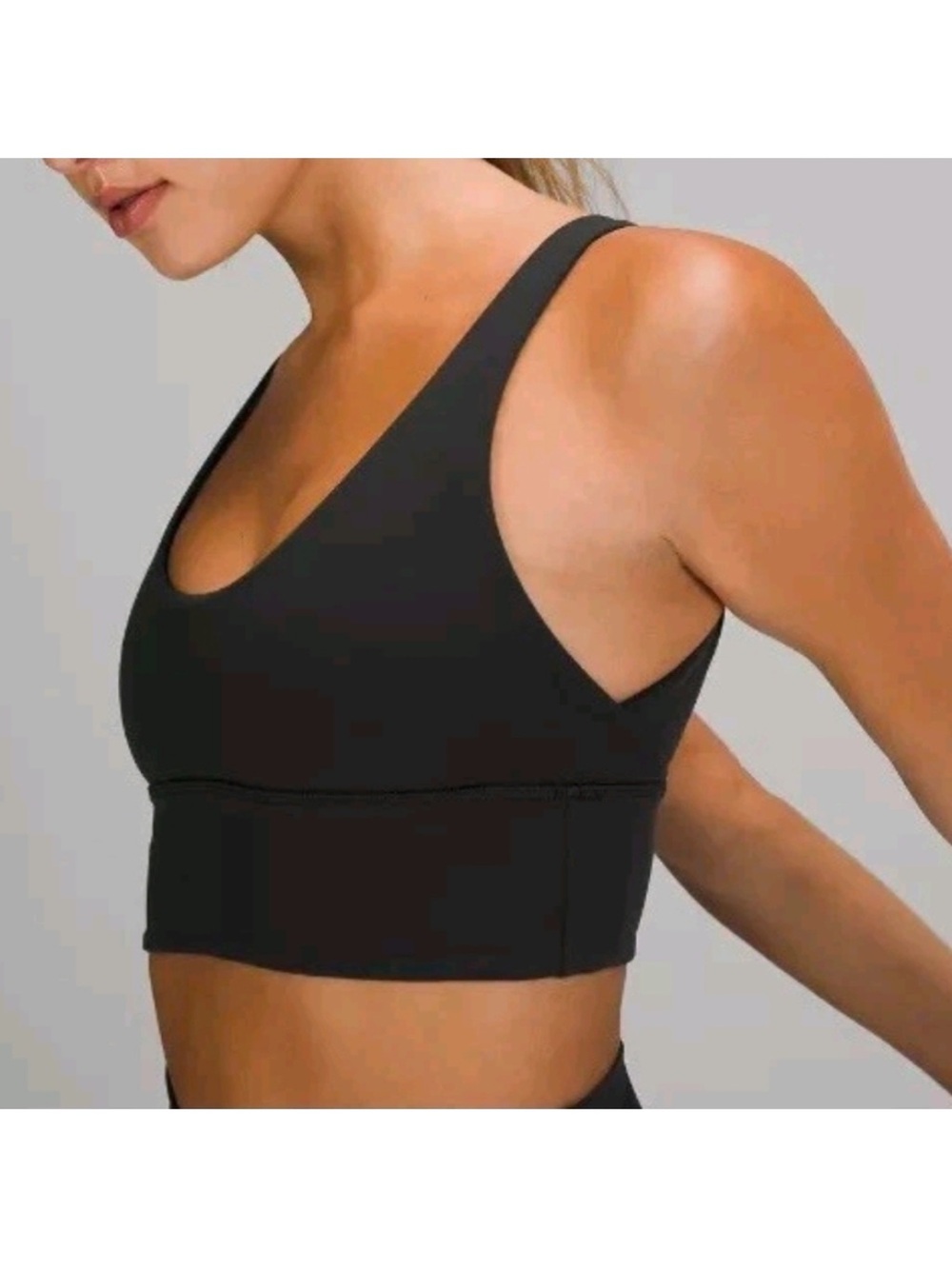 lululemon athletica Align Black Camo Reversible Scoop Neck Longline Sports Bra